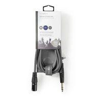 Nedis Gebalanceerde Audiokabel | XLR 3-Pins Male naar 6,35 mm Male | 3 m | 1 stuks - COTH15100GY30 COTH15100GY30 - thumbnail