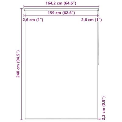 VidaXL Rolgordijn voor douche 160x240 cm bubbel