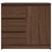 Dressoir met lade 71x35x65 cm spaanplaat bruin eikenkleurig - thumbnail