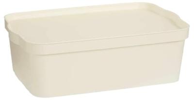 Opbergbak met Deksel Crème Plastic 14 L 29,5 x 14,3 x 45 cm (12 Stuks)