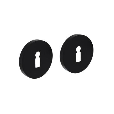 Intersteel Rozet met sleutelgat - aluminium/mat zwart