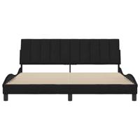 Bedframe zonder matras stof zwart 180x200 cm - thumbnail
