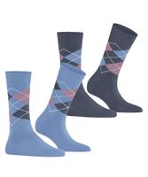 Burlington 2-paar Everyday dames sokken - Argyle - katoenen sokken met ruit print - thumbnail