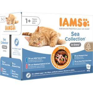 Iams Delights Adult Sea Collection in gravy natvoer kat (12x85 g) 12 x 85 g
