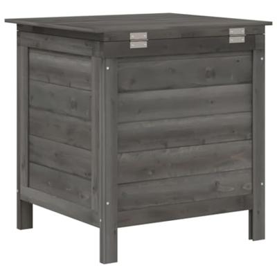 Tuinbox 50x49x56,5 cm massief vurenhout antracietkleurig - thumbnail
