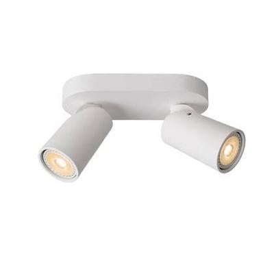 Lucide XYRUS - Plafondspot - LED Dim to warm - GU10 - 2x5W 2200K/3000K - Wit Lucide XYRUS - Plafondspot - LED Dim to warm - GU10 - 2x5W 2200K/3000K - Wit