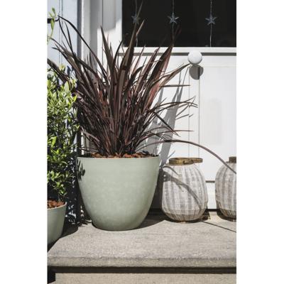 Ronde bloempot Ø 40 cm - EDA - Element - 26,2 L - Drainagesysteem - Binnen/buiten - Ø 39,4 x H 31,6 cm - Khaki