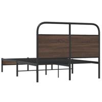 Bedframe zonder matras bewerkt hout bruin eikenkleur 120x190 cm - thumbnail