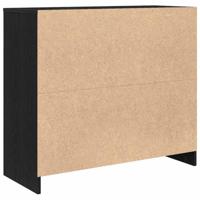 Dressoir 85x34x76 cm spaanplaat zwart eikenkleurig - thumbnail