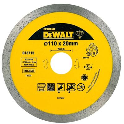 DeWALT DT3715 Diamantzaagblad 110mm nat/droog voor tegelzaagmachine