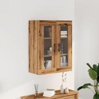 Dressoir 69,5x34x90 cm bewerkt hout artisanaal eikenkleur - thumbnail