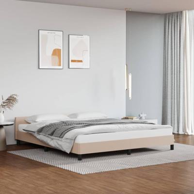 Bedframe met hoofdeinde zonder matras Cappuccino 160x200 cm