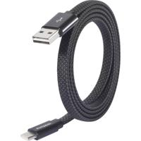 Renkforce USB-kabel USB 2.0 USB-A stekker, USB-C stekker 1.50 m Zwart Met magnetische opwikkeling RF-6872046 - thumbnail