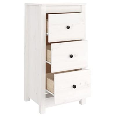 Dressoir 40x35x80 cm massief grenenhout wit