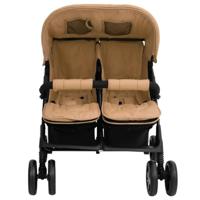 Tweeling kinderwagen staal taupe - thumbnail