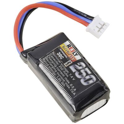 Reely LiPo accupack 7.4 V 250 mAh Aantal cellen: 2 30 C Softcase Kabelschoen Reely LiPo accupack 7.4 V 250 mAh Aantal cellen: 2 30 C Softcase Kabelschoen