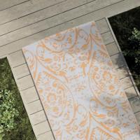 VidaXL Buitenkleed arakil 80x250 cm pp oranje en wit - thumbnail