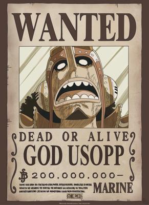 Poster One Piece - Wanted God Usopp 38x52cm Poster One Piece - Wanted God Usopp 38x52cm