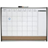 Whiteboard Nobo magnetische planner met prikbord van kurk 58,5x43cm | 6 stuks - thumbnail