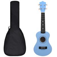 VidaXL Ukuleleset met tas voor kinderen sopraan 21&apos;&apos; blauw - thumbnail