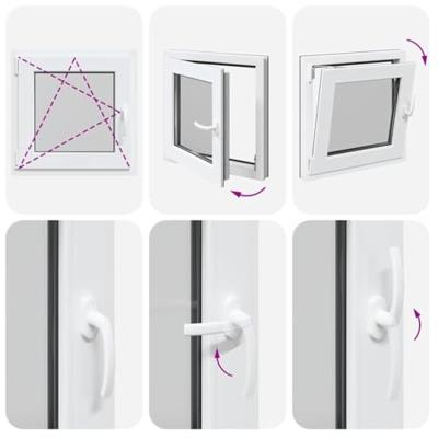 Kelderraam "RISOR" 60x60 cm draaikiep-draai DIN links antraciet Kelderraam "RISOR" 60x60 cm draaikiep-draai DIN links antraciet