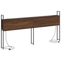 Opberghoofdbord bruin eikenkleur 180 cm Bewerkt hout - thumbnail