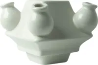 Heinen Delfts Blauw modulaire vaas keramiek midden 13x13x10cm wit - thumbnail