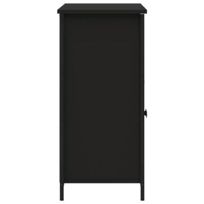 Dressoir 100x35x75 cm bewerkt hout zwart Dressoir 100x35x75 cm bewerkt hout zwart
