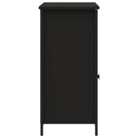 Dressoir 100x35x75 cm bewerkt hout zwart - thumbnail