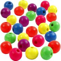 Creotime kralen Neonmix junior 16 mm hout 16 gram - thumbnail