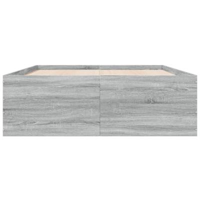 Bedframe bewerkt hout grijs sonoma eikenkleurig 120x200 cm