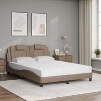 Bed met matras kunstleer cappuccinokleurig 140x200 cm - thumbnail