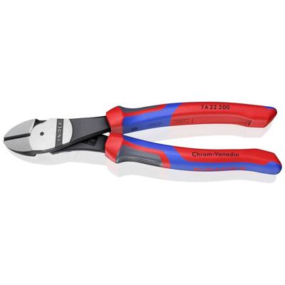 Knipex Kracht-zijsnijtang zwart geatramenteerd met meer-componentengrepen 200 mm - 7422200 Knipex Kracht-zijsnijtang zwart geatramenteerd met meer-componentengrepen 200 mm - 7422200