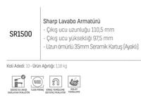 Wastafelkraan Creavit Sharp Mengkraan Chroom Creavit - thumbnail