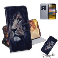 Lion patroon gekleurde tekening horizontale Flip lederen draagtas voor Sony Xperia 10 plus met houder & kaartsleuven & portemonnee - thumbnail