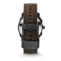 Fossil Heren FS4656 bruin lederen analoog quartz horloge met bruine wijzerplaat - thumbnail