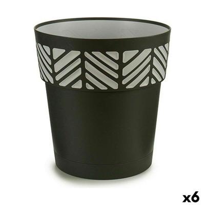 Zelfwaterende bloempot Stefanplast Orfeo Antraciet Plastic 29 x 29 x 29 cm (6 Stuks)