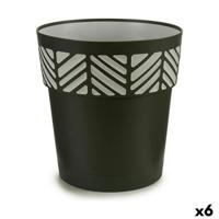 Zelfwaterende bloempot Stefanplast Orfeo Antraciet Plastic 29 x 29 x 29 cm (6 Stuks) - thumbnail