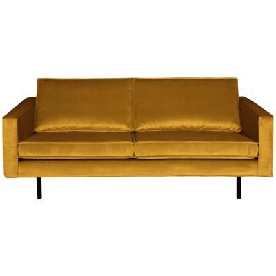 WOOOD Bank 2,5-zits 'Rodeo' Velvet, kleur Oker