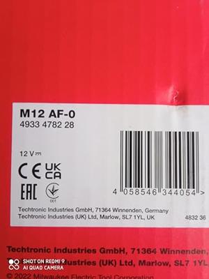Milwaukee M12 AF-0 Accu Ventilator 12V Basic Body - 4933478228