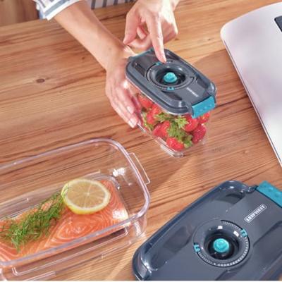 Leifheit 3233 Vacuüm-Vershouddoosjes 3 Stuks Zwart/Transparant