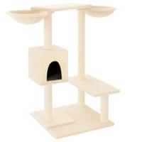 VidaXL Kattenmeubel met krabpalen 82 cm crèmekleurig - thumbnail