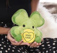 Love Hearts Klaver knuffel - Good Luck - 18 cm - thumbnail
