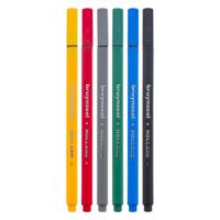 Bruynzeel fineliner set basis 6 kleuren - thumbnail