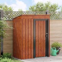 Tuinhuisjes Bruin 137 x 81 x 180 cm Metaal - thumbnail