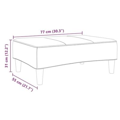 Voetenbank 77x55x31 cm stof donkergrijs