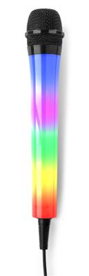 Fenton KMD55B karaoke microfoon met gekleurde LED's - Zwart