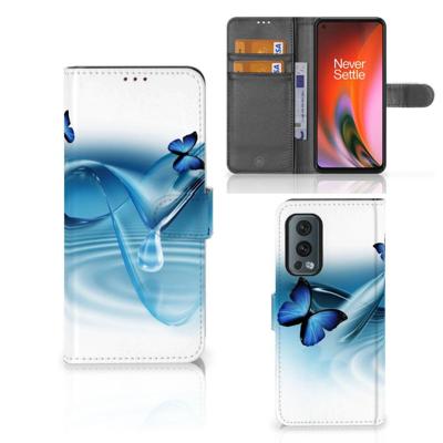 OnePlus Nord 2 5G | Telefoonhoesje | Met pasjeshouder | Vlinders
