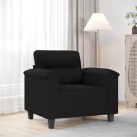 Fauteuil 60 cm microvezelstof zwart - thumbnail