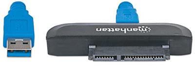 Manhattan 130424 USB 3.0 naar SATA adapter voor het aansluiten van 2,5 SATA harde schijven op USB 3.0-poorten